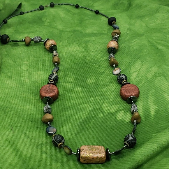 Handmade Polymer Bead Necklace - Picture 6 of 11